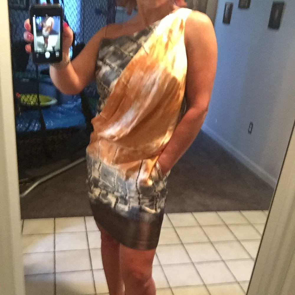 Robert Rodriguez multi colored pocket dress.